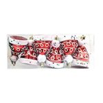 Новогодний декор Promstore 20206 Набор украшений елочных Шапка Санты 6шт 7.5x5cm