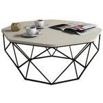 Журнальный столик Trendy Даймонд, кремовый 90x38x90 см