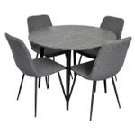 Комплект стол и стулья Evelin di Costacurta стол DT-402-6B + 4 стула YTC-078B Bjorn-13 (Grey)