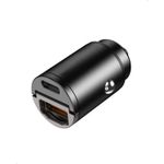 Зарядное устройство для автомобиля Helmet HMTCCDP30WBK Dual Port PD+USB 30W Smart Series, Black