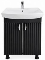 Dulap pentru lavoar Mashtab 12467 Aqua (CL) cu 2 uși 600x370x850 Negru mat