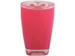 Pahar pentru periute de dinti cu capac MSV Tahiti, roz, plastic