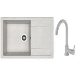 Мойка кухонная со смесителем Dr.Gans Techno 760 + SanDonna F 7073 gri