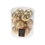 Новогодний декор Promstore 27600 Набор шаров стеклянных 12x60mm, цилиндр, золотые