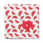 Pelincuta din bambus Babyono Watermelon (120x120 cm) + jucarie