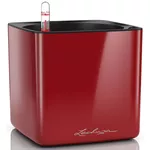 Цветочный горшок Lechuza Cube Glossy 16, Scarlet Red