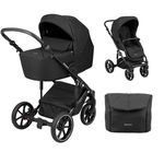Сărucior pentru copii Kikka Boo 31001020125 2 in 1 Amani Black
