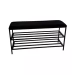 Raft pentru încălțăminte Nex Home Pantofar 3 nivele, metal, max.150kg, 100x32x52cm, 12 Negru