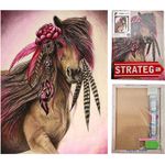 Картина по номерам Strateg 57282 Pictura cu diamante 30x40cm, Cal fermecat