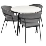 Комплект стол и стулья Evelin di Costacurta стол DT 404-3B + 3 стула YTC-097B Dark grey