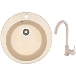 Мойка кухонная со смесителем Dr.Gans GALA + SanDonna F 7073 bej