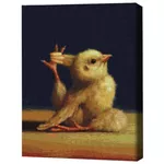 Tablou pe numere BrushMe DBS1225FC Mozaic cu diamante 40x50сm (fără cutie) Găinușa-Yoga, Lucia Heffernan