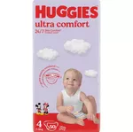 Huggies Ultra Comfort Jumbo 4 (7-18 кг) унисекс, 50 подгузников