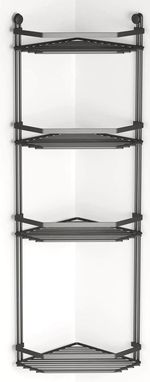 Полка для ванной Teknotel ES059n Raft 4 niveluri 20x27x76cm, metal negru