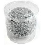 Decor de Crăciun și Anul Nou Promstore 35355 Glob pentru brad 200mm din margele, argintiu