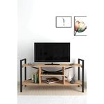 Comodă TV Bofigo Comoda, cadru metalic, 120x36,5x62,5 cm, Stejar (11-01-02)
