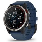 Ceas inteligent Garmin quatix® 7 Sapphire Titanium with Captain Blue Band (0100258261)