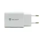 Helmet Wall Charger 2xUSB 2.4A, White