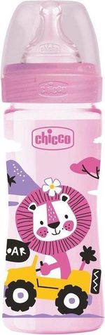 Chicco Бутылочка пластиковая с силиконовой соской,250 мл