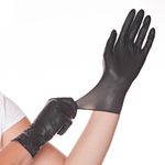 Перчатки LATEX DIABLO, размер S, ЧЕРНЫЕ, 100шт, HYGOSTAR, FM