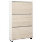 Raft pentru încălțăminte Mobildor-Lux Leo Slim 50x16x125H cm White/Sonoma