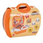 Bucătărie și veselă de jucărie Pilsan 06045 Set Pizza cu valiză de transport, 34piese