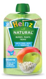 Piure Heinz de mere și mango cu brânzică (6+ luni), 90g