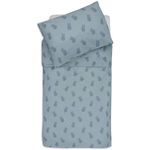 Lenjerie de pat pentru copii Jollein 003-005-68053 Set Huse de plapuma si perna Miffy Shadow Sea Green, 100x140 cm