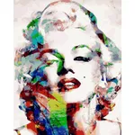 Картина по номерам Richi (06131) Mozaic cu diamante Merylin Monroe in stil pop art 40x50