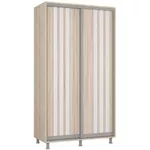 Dulap Mobildor-Lux Aron cu uși glisante сu lamele (130x60x210H cm) Sonoma