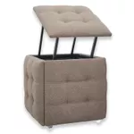 Пуф Nex Home Cub Transformer 5 scaune in 1 N52, Maro Teddy