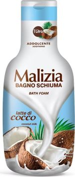 Гель-пена для душа и ванны Malizia Latte Cocco Argan/Vaniglia 1л