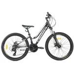 Bicicletă Crosser LEVIN 24-4036-21-12 Black/Green