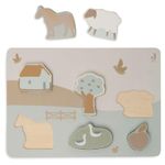 Puzzle Jollein 105-001-67021 Puzzle Farm (din lemn)
