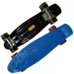 Skateboard Promstore 38012 55X14cm, max 75kg, светящиеся колеса, пластик