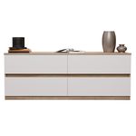 Comodă Bayro Harmony 1500x560x450 сонома фасад белый