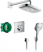 Sistem de duș cu montarea ascunsa hansgrohe Raindance Select E, cu termostat ShowerSelect