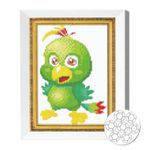 Картина по номерам Art Gallery JS20835 Mozaic cu diamante 20x30cm Papagal verde