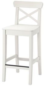 Барный стул Ikea Ingolf cu spatar 63cm (Alb)