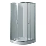 Душевая кабина MPN Cabina de dus, 900X900X1800mm, fara cadita, forma rotunda, sticla transparenta, MPN