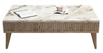 Журнальный столик Trendy Milano, Nuc, Marmura Alba 105x34x60cm