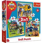 Puzzle Trefl 34844 Puzzles 3in1 Fireman Sam in action