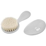 Set pentru îngrijirea bebeluşului Roxy Kids RBH-003-GR Расческа и щетка мягкая, ворс из овечьей шерсти, серый