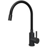 Смеситель кухонный Helika-AquaSanita 5543-MB FLEXA Black Matte