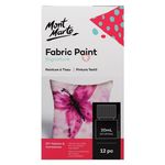 Set de creație Mont Marte PMHS0076 Set vopsele pentru haine Fabric Paint 12buc x 20ml
