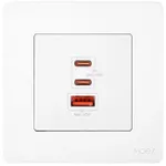 Зарядное устройство сетевое Moes TK-SR-EU-2C1A-65-WH-MS, White