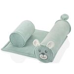 Cocon pentru bebelusi BabyJem 679 Pernuta pozitionator anti-rasucire pentru bebelusi Verde, 34x36 cm