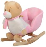 Leagăn pentru bebeluși Moni Bear Pink cu scaun (WJ-6108)