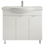 Dulap pentru lavoar Mashtab 11828 Print cu 3 usi 90cm Alb