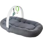 Cocon pentru bebelusi BabyJem 878 Babynest My First Bed cu jucarii Anthracite